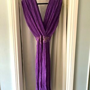 Vintage Indian Cotton V Neck Dress with Matching Cape